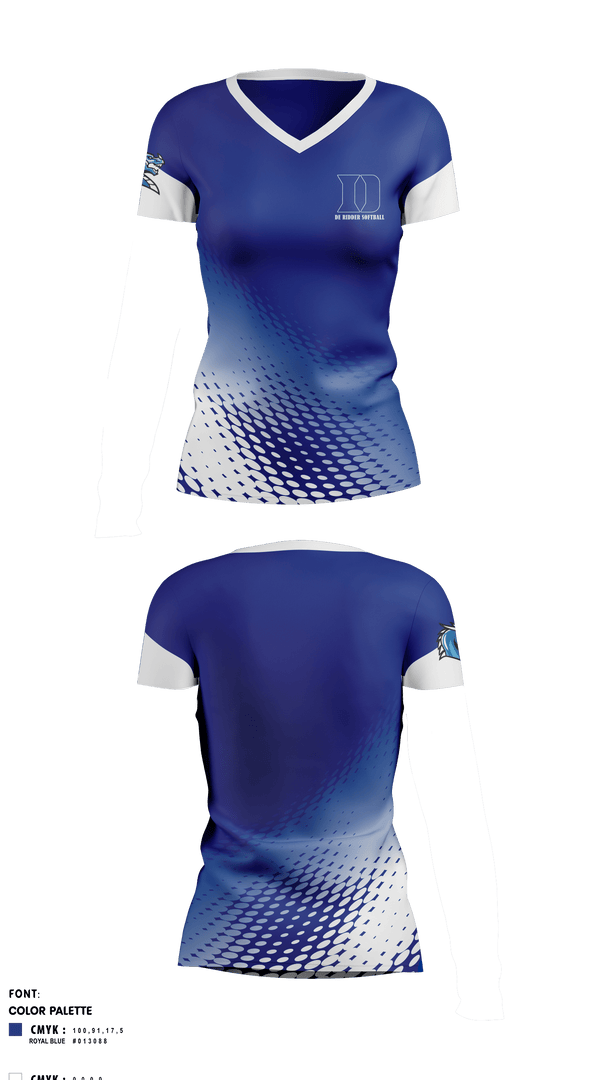 Womens Short Sleeve Vneck Shirt, De Ridder High School Softball, Softball, Teamtime, Team time, sublimation, custom sports apparel, team uniforms, spirit wear, spiritwear, sports uniforms, custom shirts, team store, custom team store, fundraiser sports, apparel fundraiser