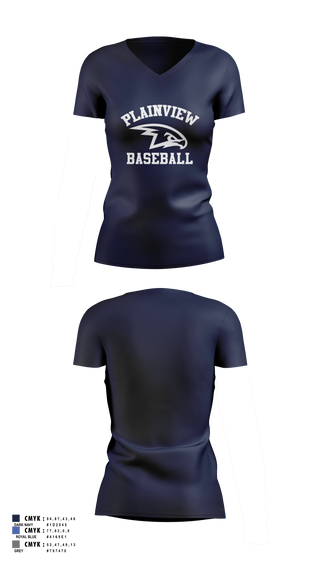Womens Short Sleeve Vneck Shirt, Plainview Little League, Baseball, Teamtime, Team time, sublimation, custom sports apparel, team uniforms, spirit wear, spiritwear, sports uniforms, custom shirts, team store, custom team store, fundraiser sports, apparel fundraiser