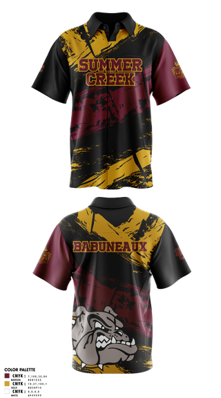 Short Sleeve Bowling Jersey, Summer Creek High School Bowling, Bowling, Teamtime, Team time, sublimation, custom sports apparel, team uniforms, spirit wear, spiritwear, sports uniforms, custom shirts, team store, custom team store, fundraiser sports, apparel fundraiser