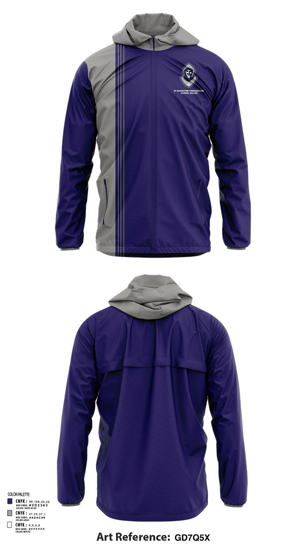 Windbreaker, St Augustine Preparatory School Soccer, Men's Soccer, Teamtime, Team time, sublimation, custom sports apparel, team uniforms, spirit wear, spiritwear, sports uniforms, custom shirts, team store, custom team store, fundraiser sports, apparel fundraiser