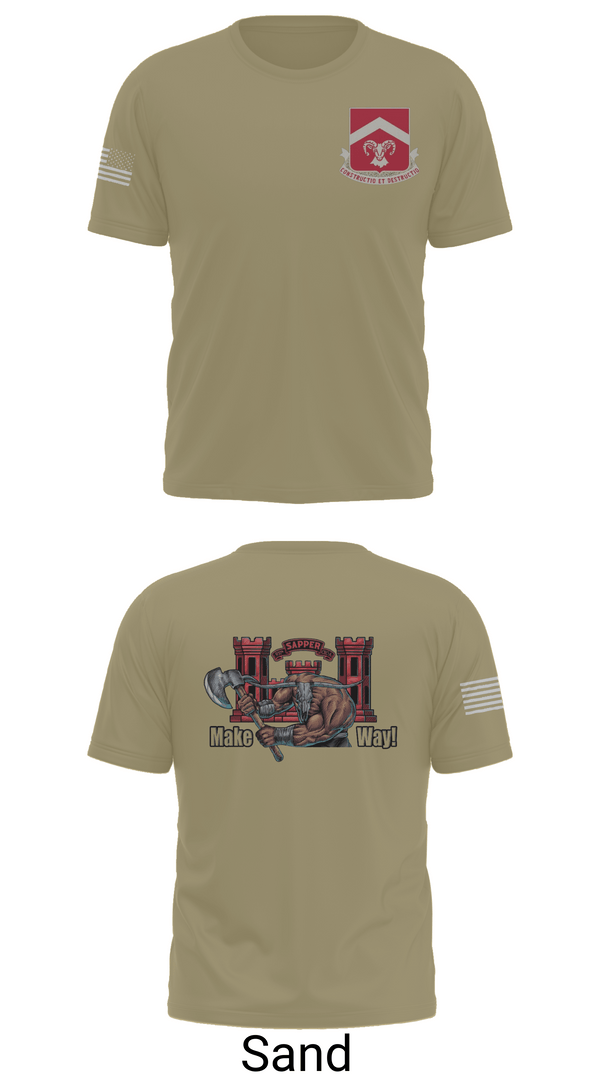 Old School Cotton Feel Shirt, 937th CEC-A, 40th BEB, Army, Teamtime, Team time, sublimation, custom sports apparel, team uniforms, spirit wear, spiritwear, sports uniforms, custom shirts, team store, custom team store, fundraiser sports, apparel fundraiser
