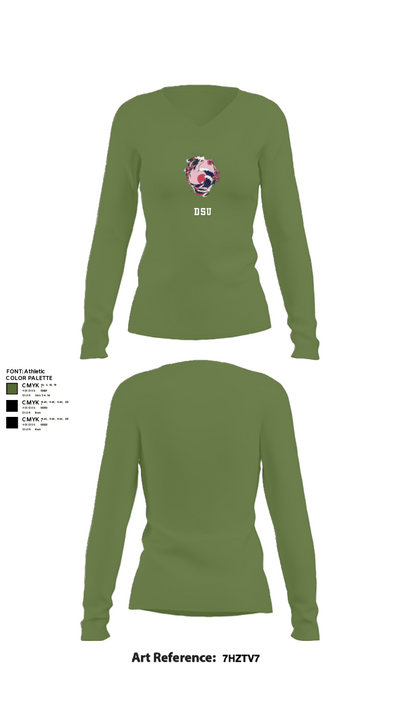 DSU 46178444 Women's Long Sleeve V-neck Shirt - 42