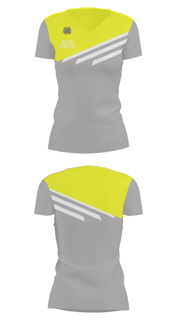 Women's Short Sleeve Vneck Shirt, Marlboro County High School Track, Track & Field, Teamtime, Team time, sublimation, custom sports apparel, team uniforms, spirit wear, spiritwear, sports uniforms, custom shirts, team store, custom team store, fundraiser sports, apparel fundraiser