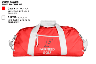 Duffle Bag, Fairfield Senior High School Golf, Golf, Teamtime, Team time, sublimation, custom sports apparel, team uniforms, spirit wear, spiritwear, sports uniforms, custom shirts, team store, custom team store, fundraiser sports, apparel fundraiser