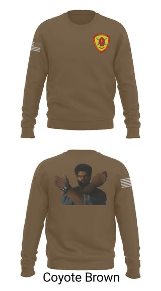 Crew Neck Sweatshirt, 10th Marine Regiment, Marines, Teamtime, Team time, sublimation, custom sports apparel, team uniforms, spirit wear, spiritwear, sports uniforms, custom shirts, team store, custom team store, fundraiser sports, apparel fundraiser