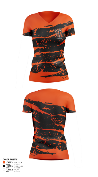 Womens Short Sleeve Vneck Shirt, Rome Free Academy Bowling, Bowling, Teamtime, Team time, sublimation, custom sports apparel, team uniforms, spirit wear, spiritwear, sports uniforms, custom shirts, team store, custom team store, fundraiser sports, apparel fundraiser