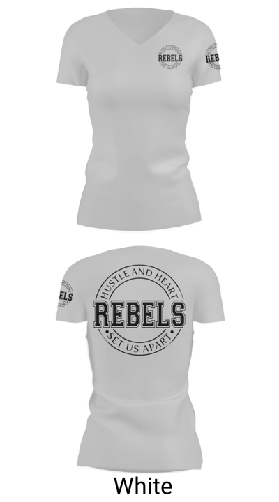 REBLES 71194582 Women's Short Sleeve V-neck Shirt - 19