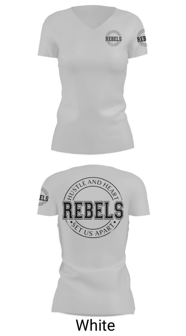Women's Short Sleeve Vneck Shirt, REBLES, Men's Basketball, Teamtime, Team time, sublimation, custom sports apparel, team uniforms, spirit wear, spiritwear, sports uniforms, custom shirts, team store, custom team store, fundraiser sports, apparel fundraiser