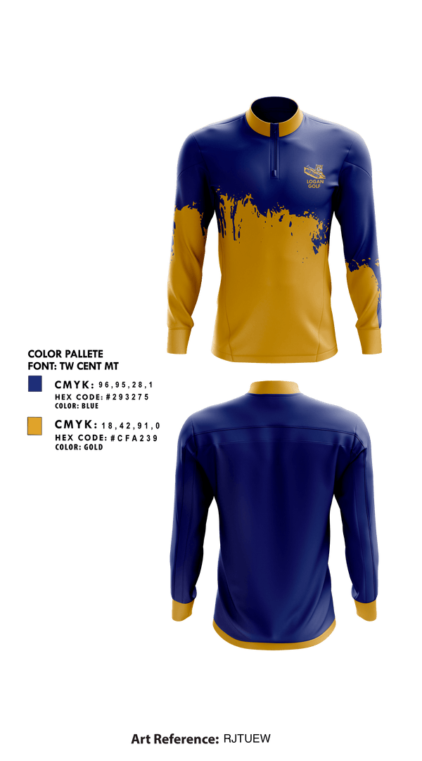 Quarter Zip Jacket, Logan High School Golf, Golf, Teamtime, Team time, sublimation, custom sports apparel, team uniforms, spirit wear, spiritwear, sports uniforms, custom shirts, team store, custom team store, fundraiser sports, apparel fundraiser