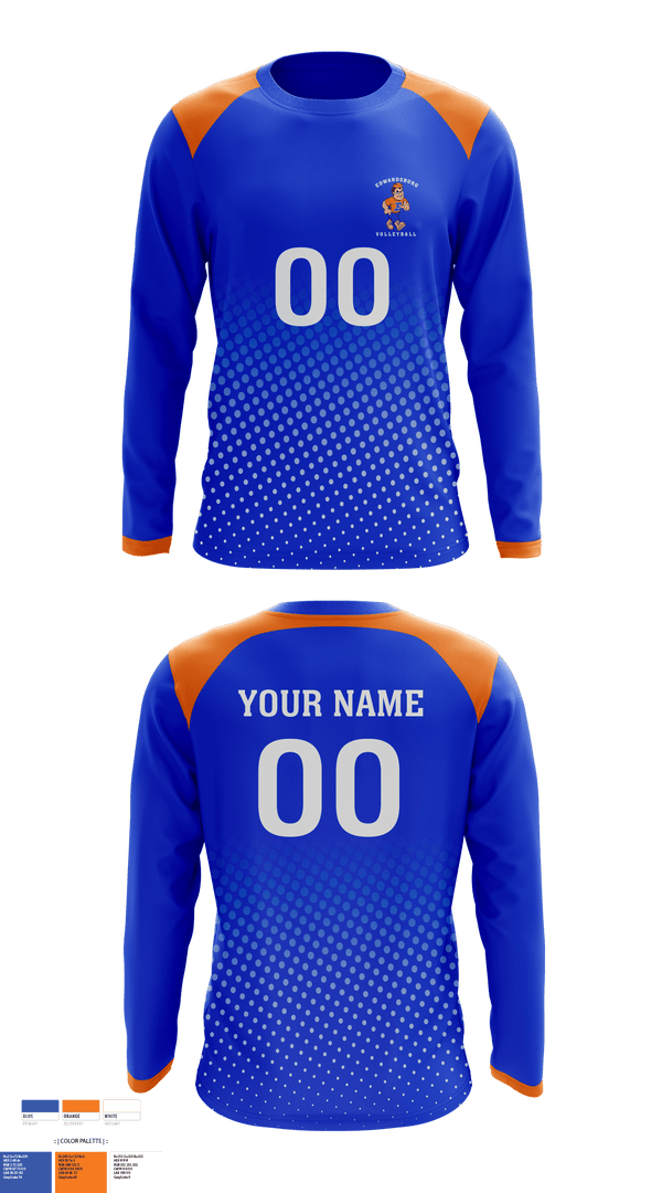 Long Sleeve Performance Shirt, Edwardsburg Middle School Volleyball, Men's Volleyball, Teamtime, Team time, sublimation, custom sports apparel, team uniforms, spirit wear, spiritwear, sports uniforms, custom shirts, team store, custom team store, fundraiser sports, apparel fundraiser