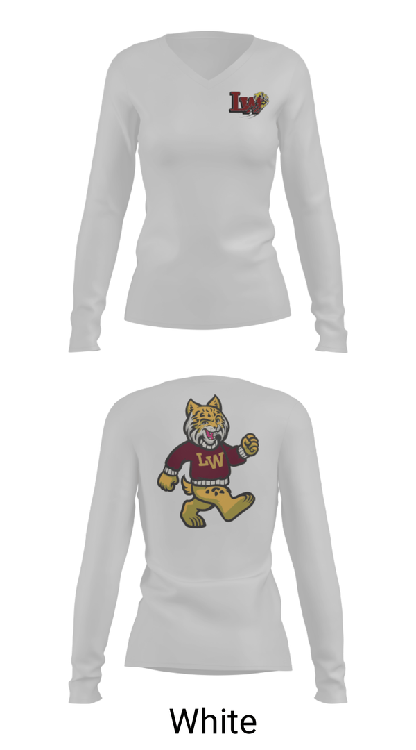 Women's Long Sleeve Vneck Shirt, Lowpoint-Washburn Junior High School Softball, Softball, Teamtime, Team time, sublimation, custom sports apparel, team uniforms, spirit wear, spiritwear, sports uniforms, custom shirts, team store, custom team store, fundraiser sports, apparel fundraiser