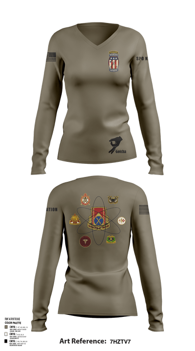 SPO Nation 55364584 Women's Long Sleeve V-neck Shirt - 132