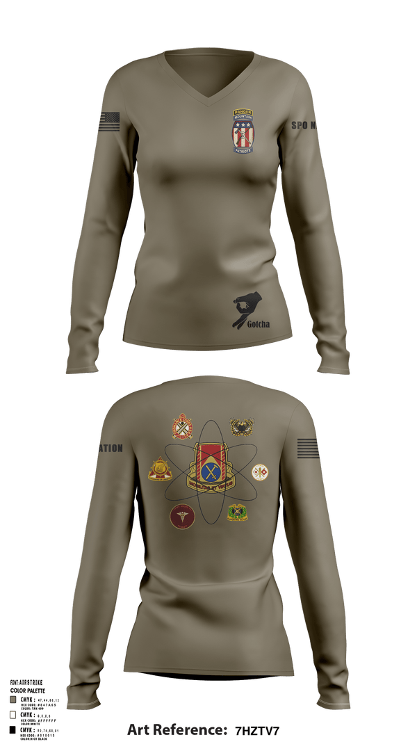 Womens Long Sleeve Vneck Shirt, SPO Nation, Army, Teamtime, Team time, sublimation, custom sports apparel, team uniforms, spirit wear, spiritwear, sports uniforms, custom shirts, team store, custom team store, fundraiser sports, apparel fundraiser