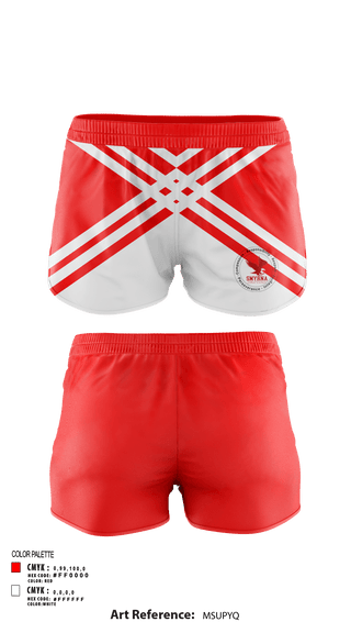 Womens Shorts, Smyrna Middle School Cheer, Cheer, Teamtime, Team time, sublimation, custom sports apparel, team uniforms, spirit wear, spiritwear, sports uniforms, custom shirts, team store, custom team store, fundraiser sports, apparel fundraiser
