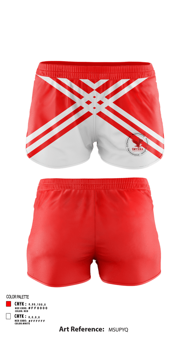 Womens Shorts, Smyrna Middle School Cheer, Cheer, Teamtime, Team time, sublimation, custom sports apparel, team uniforms, spirit wear, spiritwear, sports uniforms, custom shirts, team store, custom team store, fundraiser sports, apparel fundraiser