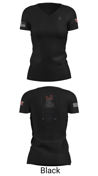 Women's Short Sleeve Vneck Shirt, 205th HHC, National Guard, Teamtime, Team time, sublimation, custom sports apparel, team uniforms, spirit wear, spiritwear, sports uniforms, custom shirts, team store, custom team store, fundraiser sports, apparel fundraiser