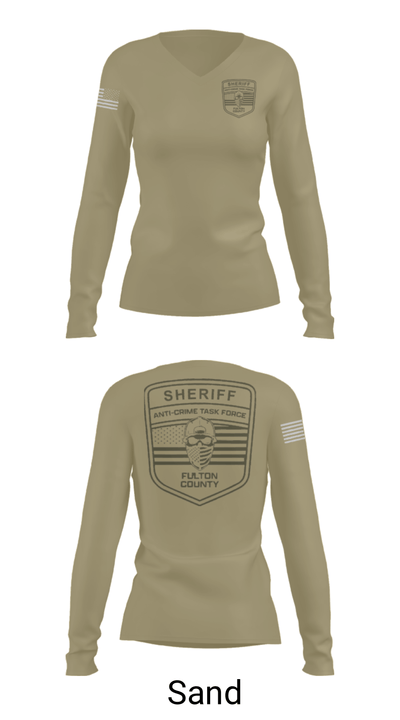 Fulton County Anti-Crime Task Force 27594594 Women's Long Sleeve V-neck Shirt - 92