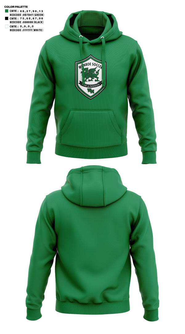 Hoodie, William Monroe High School Soccer, Women's Soccer, Teamtime, Team time, sublimation, custom sports apparel, team uniforms, spirit wear, spiritwear, sports uniforms, custom shirts, team store, custom team store, fundraiser sports, apparel fundraiser