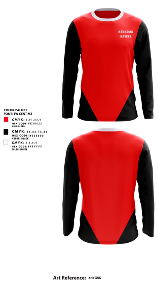 Long Sleeve Performance Shirt, Herndon Hawks, Baseball, Teamtime, Team time, sublimation, custom sports apparel, team uniforms, spirit wear, spiritwear, sports uniforms, custom shirts, team store, custom team store, fundraiser sports, apparel fundraiser