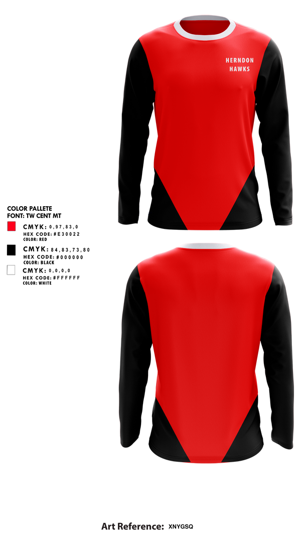 Long Sleeve Performance Shirt, Herndon Hawks, Baseball, Teamtime, Team time, sublimation, custom sports apparel, team uniforms, spirit wear, spiritwear, sports uniforms, custom shirts, team store, custom team store, fundraiser sports, apparel fundraiser