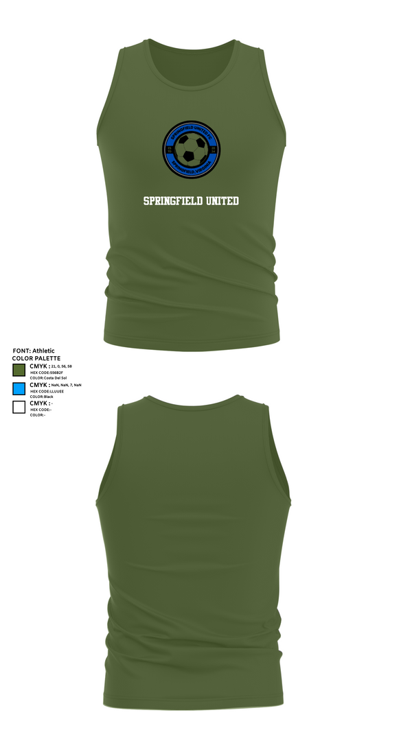 Tank Top, Springfield United, Men's Soccer, Teamtime, Team time, sublimation, custom sports apparel, team uniforms, spirit wear, spiritwear, sports uniforms, custom shirts, team store, custom team store, fundraiser sports, apparel fundraiser