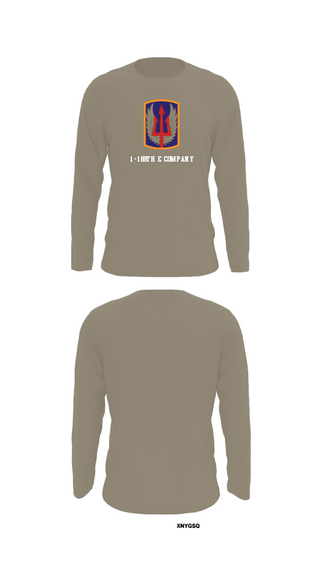 Long Sleeve Performance Shirt, 1-169th E Company, National Guard, Teamtime, Team time, sublimation, custom sports apparel, team uniforms, spirit wear, spiritwear, sports uniforms, custom shirts, team store, custom team store, fundraiser sports, apparel fundraiser