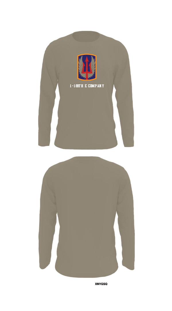 Long Sleeve Performance Shirt, 1-169th E Company, National Guard, Teamtime, Team time, sublimation, custom sports apparel, team uniforms, spirit wear, spiritwear, sports uniforms, custom shirts, team store, custom team store, fundraiser sports, apparel fundraiser
