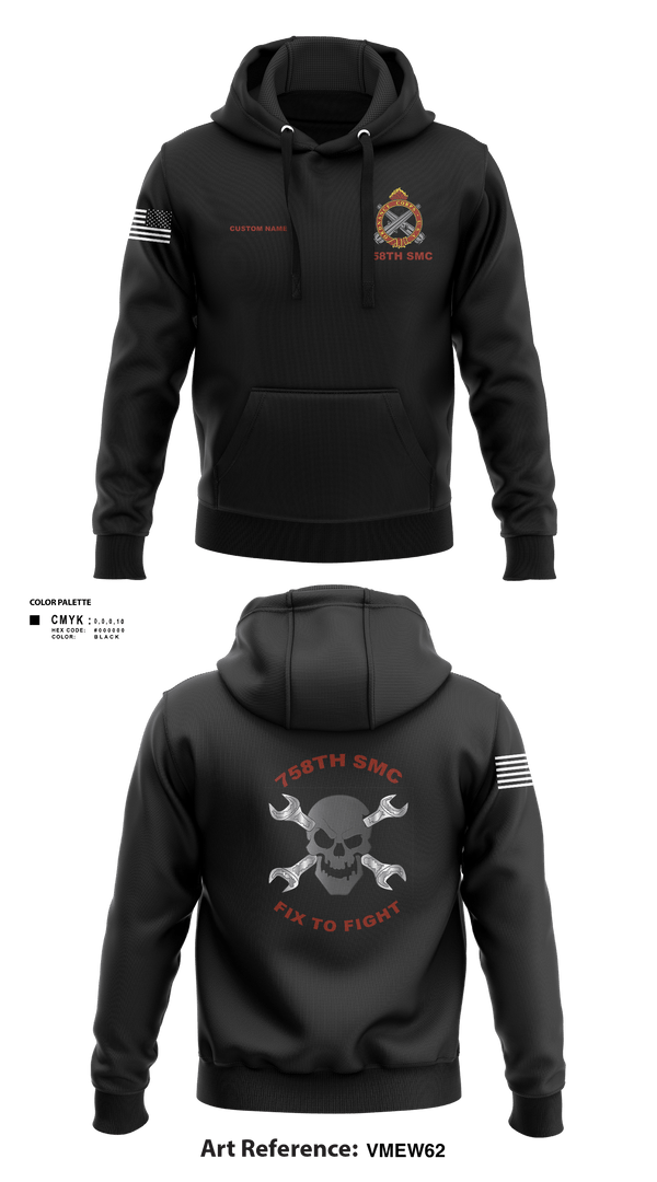 Hoodie, 758th SMC, Army, Teamtime, Team time, sublimation, custom sports apparel, team uniforms, spirit wear, spiritwear, sports uniforms, custom shirts, team store, custom team store, fundraiser sports, apparel fundraiser