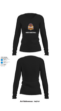 A2Zoe Basketball 60919900 Women's Long Sleeve V-neck Shirt - 33