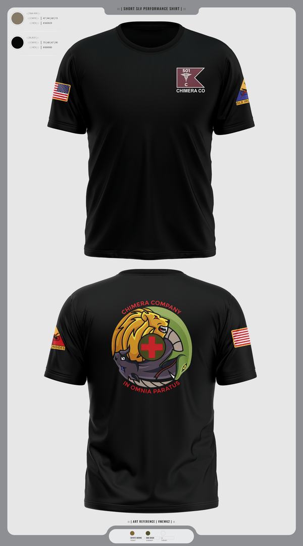 Short Sleeve Performance Shirt, Chimera Company, Army, Teamtime, Team time, sublimation, custom sports apparel, team uniforms, spirit wear, spiritwear, sports uniforms, custom shirts, team store, custom team store, fundraiser sports, apparel fundraiser