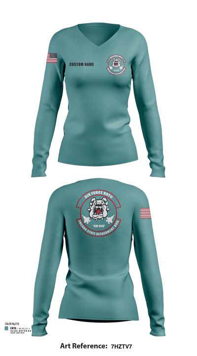 Detachment 035 78200386 Women's Long Sleeve V-neck Shirt - 106