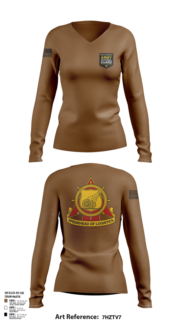 Womens Long Sleeve Vneck Shirt, SOUTH CAROLINA ARMY NATIONAL GUARD, National Guard, Teamtime, Team time, sublimation, custom sports apparel, team uniforms, spirit wear, spiritwear, sports uniforms, custom shirts, team store, custom team store, fundraiser sports, apparel fundraiser