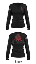 Sadedrywall & remolding llc 33909417 Women's Long Sleeve V-neck Shirt -1 35