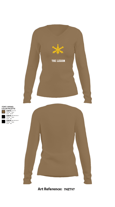 The Legion 97243463 Women's Long Sleeve V-neck Shirt - 2