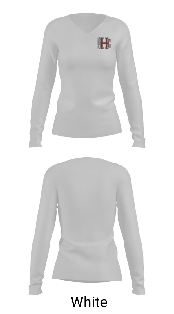 Women's Long Sleeve Vneck Shirt, Holy Cross College Tennis, Tennis, Teamtime, Team time, sublimation, custom sports apparel, team uniforms, spirit wear, spiritwear, sports uniforms, custom shirts, team store, custom team store, fundraiser sports, apparel fundraiser