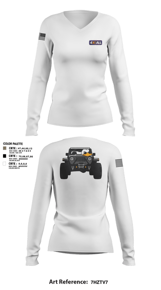 Womens Long Sleeve Vneck Shirt, 4XALL, Space Force, Teamtime, Team time, sublimation, custom sports apparel, team uniforms, spirit wear, spiritwear, sports uniforms, custom shirts, team store, custom team store, fundraiser sports, apparel fundraiser