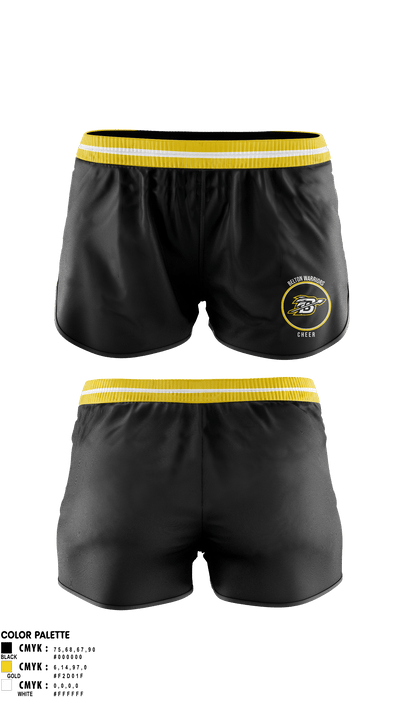 Belton Middle School Warriors Cheer 74765469 Women's Shorts - 1