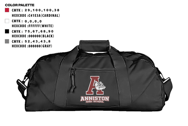 Duffle Bag, Anniston High School, Spirit Store, Teamtime, Team time, sublimation, custom sports apparel, team uniforms, spirit wear, spiritwear, sports uniforms, custom shirts, team store, custom team store, fundraiser sports, apparel fundraiser