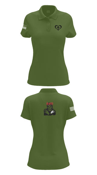 Womens Short Sleeve Performance Polo, 3rd squad, Army, Teamtime, Team time, sublimation, custom sports apparel, team uniforms, spirit wear, spiritwear, sports uniforms, custom shirts, team store, custom team store, fundraiser sports, apparel fundraiser