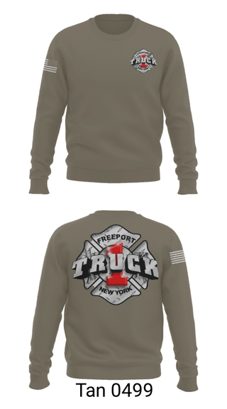 Crew Neck Sweatshirt, Truck 1, Fire Department, Teamtime, Team time, sublimation, custom sports apparel, team uniforms, spirit wear, spiritwear, sports uniforms, custom shirts, team store, custom team store, fundraiser sports, apparel fundraiser