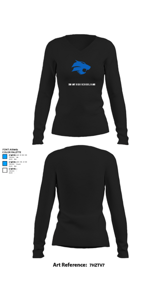 Womens Long Sleeve Vneck Shirt, Durant High School Band, Spirit Store, Teamtime, Team time, sublimation, custom sports apparel, team uniforms, spirit wear, spiritwear, sports uniforms, custom shirts, team store, custom team store, fundraiser sports, apparel fundraiser