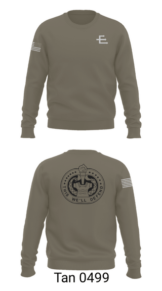 Crew Neck Sweatshirt, E/701, Army, Teamtime, Team time, sublimation, custom sports apparel, team uniforms, spirit wear, spiritwear, sports uniforms, custom shirts, team store, custom team store, fundraiser sports, apparel fundraiser