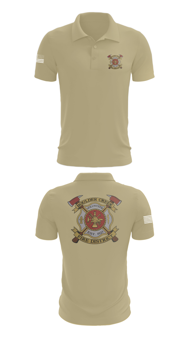 Short Sleeve Performance Polo, Boulder creek fire, , Teamtime, Team time, sublimation, custom sports apparel, team uniforms, spirit wear, spiritwear, sports uniforms, custom shirts, team store, custom team store, fundraiser sports, apparel fundraiser