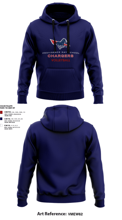 Providence Day School Volleyball 58834734 Hoodie - 1
