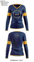 Wren Middle School Cheer 24305123 Women's Long Sleeve V-neck Shirt - 41