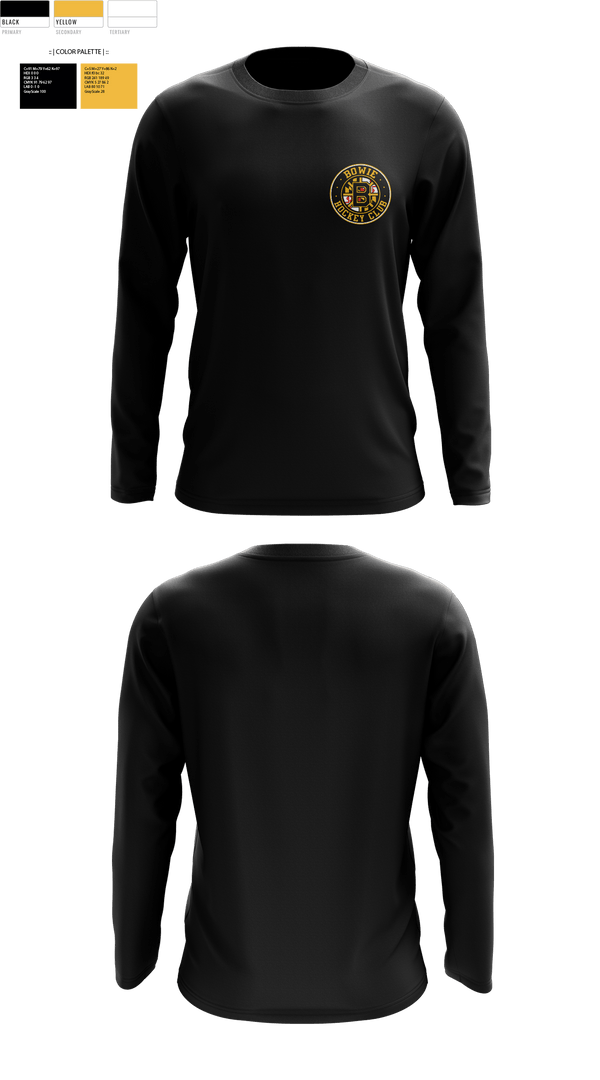 Long Sleeve Performance Shirt, Bowie Hockey Club, Ice Hockey, Teamtime, Team time, sublimation, custom sports apparel, team uniforms, spirit wear, spiritwear, sports uniforms, custom shirts, team store, custom team store, fundraiser sports, apparel fundraiser