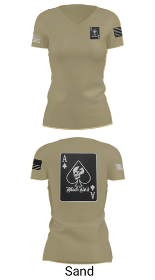 Women's Short Sleeve Vneck Shirt, Ace of spades, Army, Teamtime, Team time, sublimation, custom sports apparel, team uniforms, spirit wear, spiritwear, sports uniforms, custom shirts, team store, custom team store, fundraiser sports, apparel fundraiser