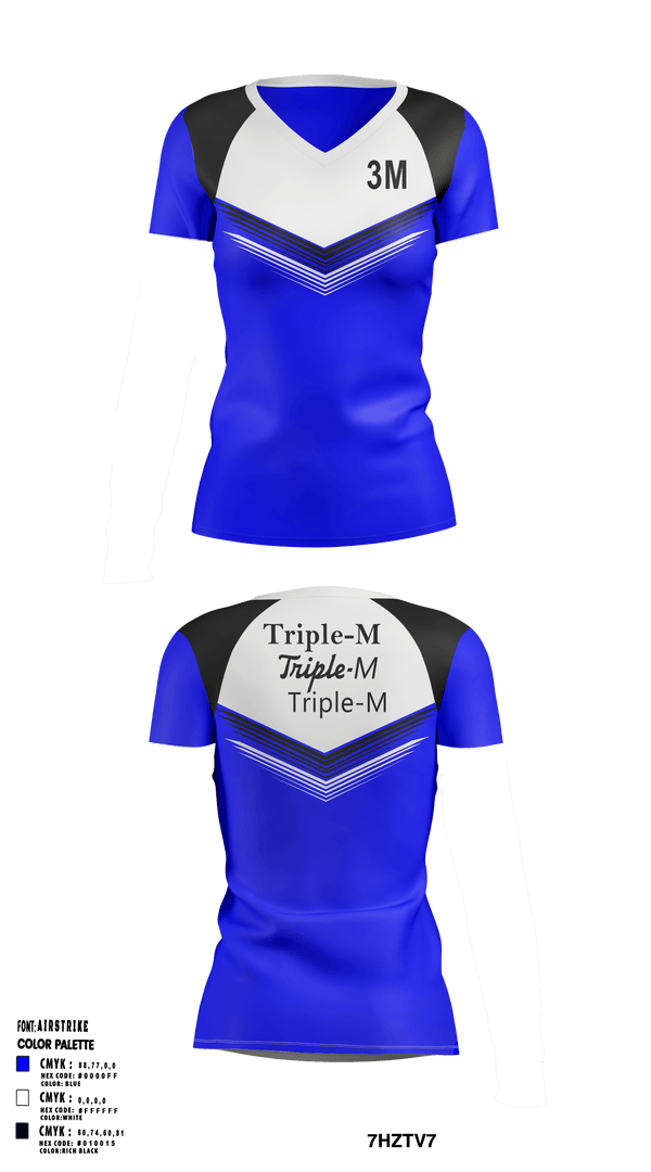 Womens Short Sleeve Vneck Shirt, Triple-M, , Teamtime, Team time, sublimation, custom sports apparel, team uniforms, spirit wear, spiritwear, sports uniforms, custom shirts, team store, custom team store, fundraiser sports, apparel fundraiser