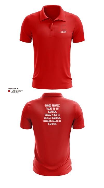 Columbiana High School Basketball 83089115 Short Sleeve Performance Polo - 40 (1)