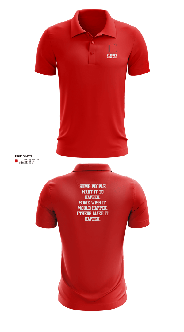 Short Sleeve Performance Polo, Columbiana High School Basketball, Men's Basketball, Teamtime, Team time, sublimation, custom sports apparel, team uniforms, spirit wear, spiritwear, sports uniforms, custom shirts, team store, custom team store, fundraiser sports, apparel fundraiser